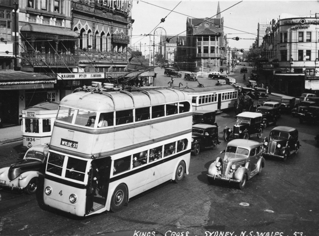 Electrically-powered trolly bus service